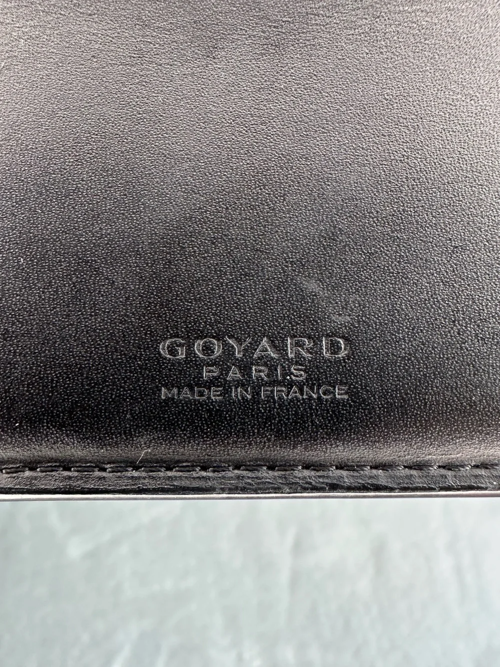 Goyard Black Goyardine Long Bifold Wallet Yellow Interior Made in France COA